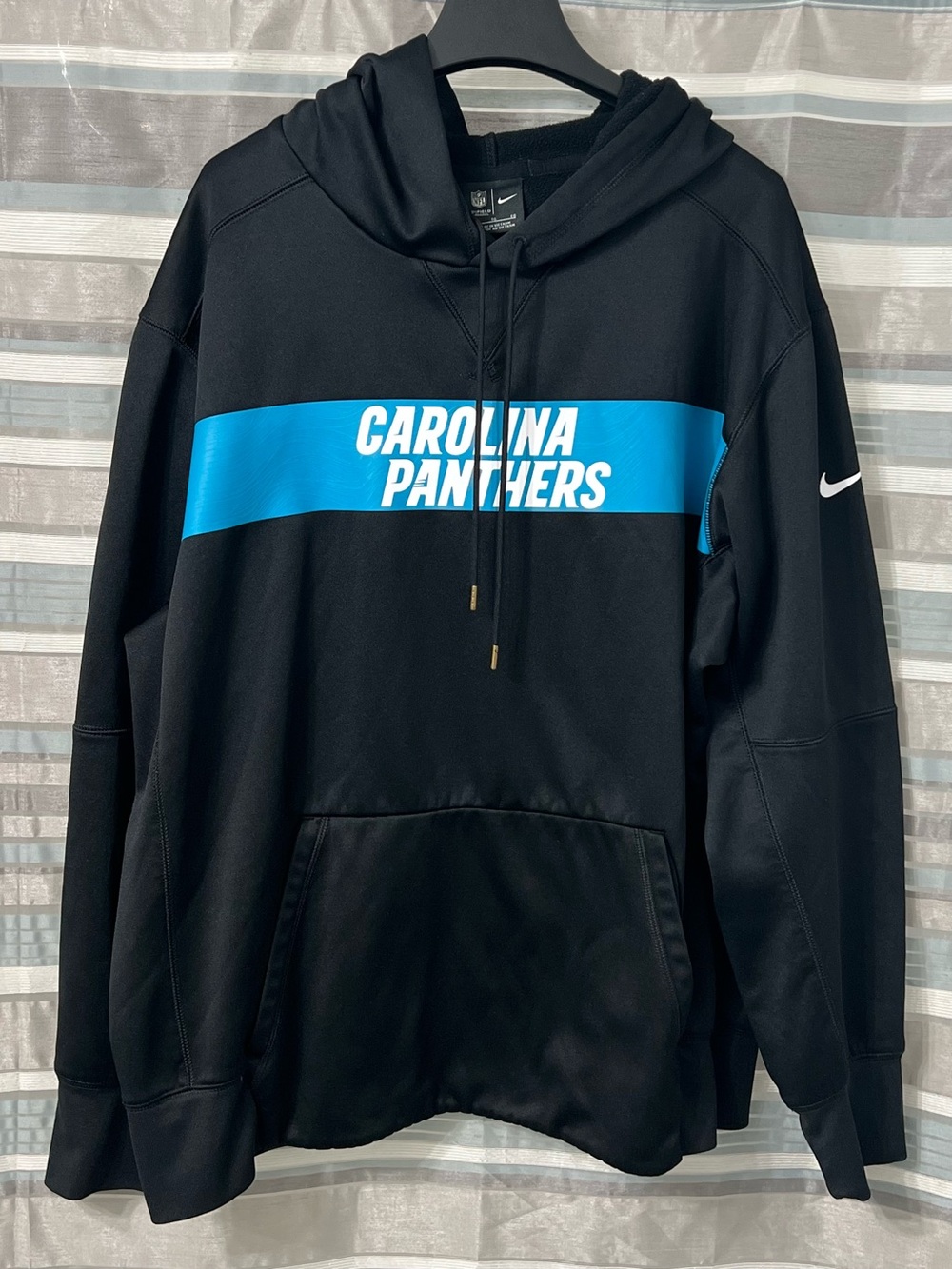 Nike NFL Onfield Carolina Panthers Black Pullover Hoodie